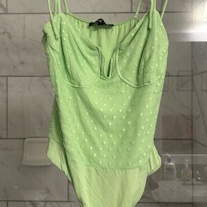 lulus green bodysuit